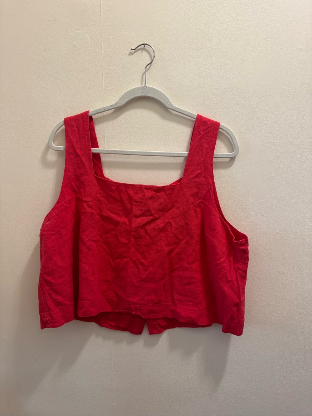 GAP Red Square-Neck Crop Tank